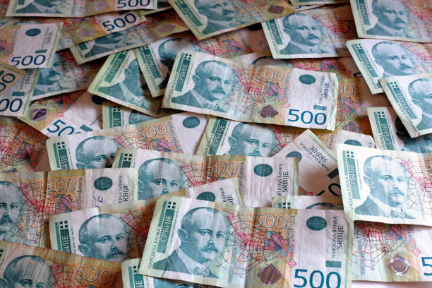 istock Serbian Currency - 500 Serbian Dinar Banknotes 1095830134