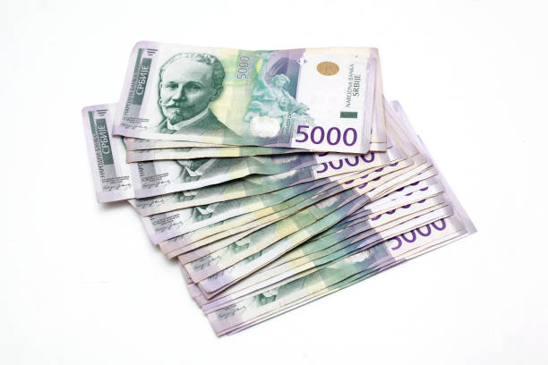 istock Serbian Currency - 5000 Dinar Banknotes 1095830388