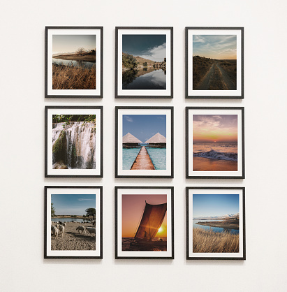 istock Collection of art pieces on the wall 1095833906