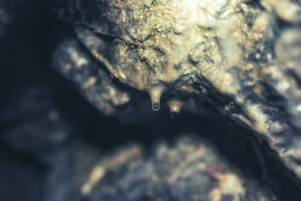 istock Close up of stalagmite forming in cave. 1095837030