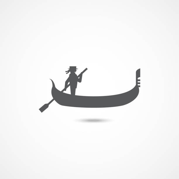 ilustrações de stock, clip art, desenhos animados e ícones de gondola flat icon - gondola