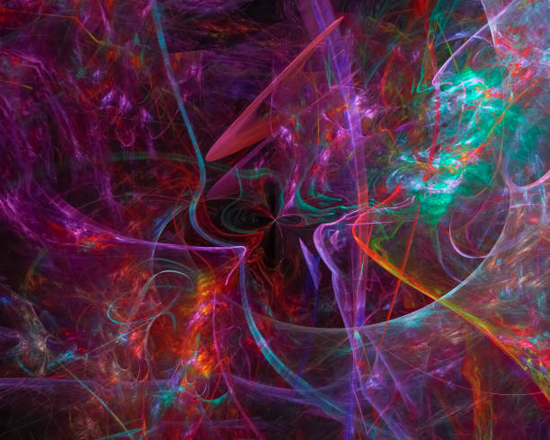 istock abstract digital fractal, fantasy design, party 1095865132