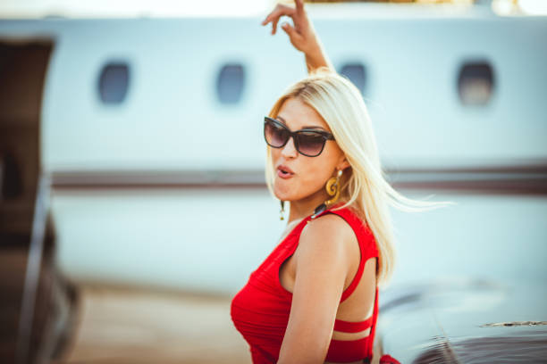 girl with red lipstick and red lips