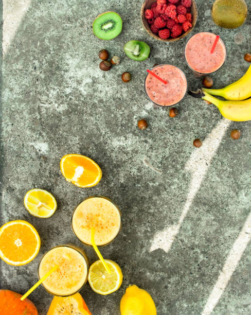 istock Smoothies with berries and fruits. 1095872330
