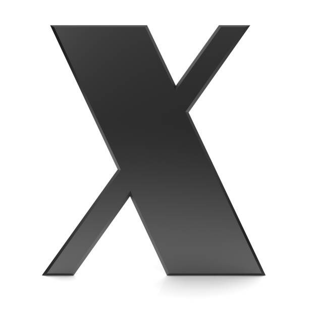 istock 3d letter x black alphabet sign on white background 1095874146