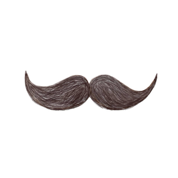 istock Illustration of hand drawn mustache icon isolated on white background 1095875266