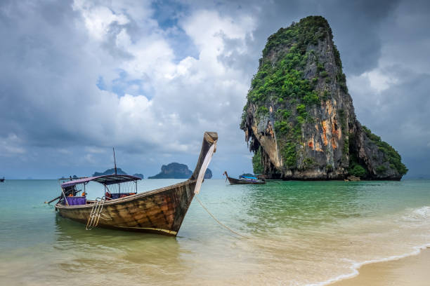 istock Long tail boat on Phra Nang Beach, Krabi, Thailand 1095875824