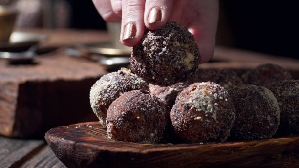 istock Vegan chocolate truffles and coffee 1095883898
