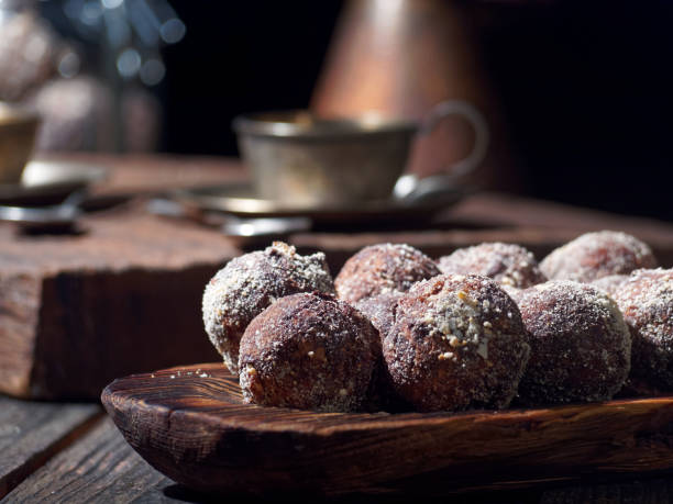 istock Vegan chocolate truffles and coffee 1095883906