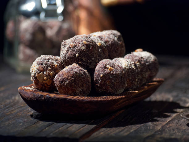 istock Vegan chocolate truffles and coffee 1095883948