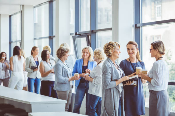 istock Group of women during a break in seminar 1095883950