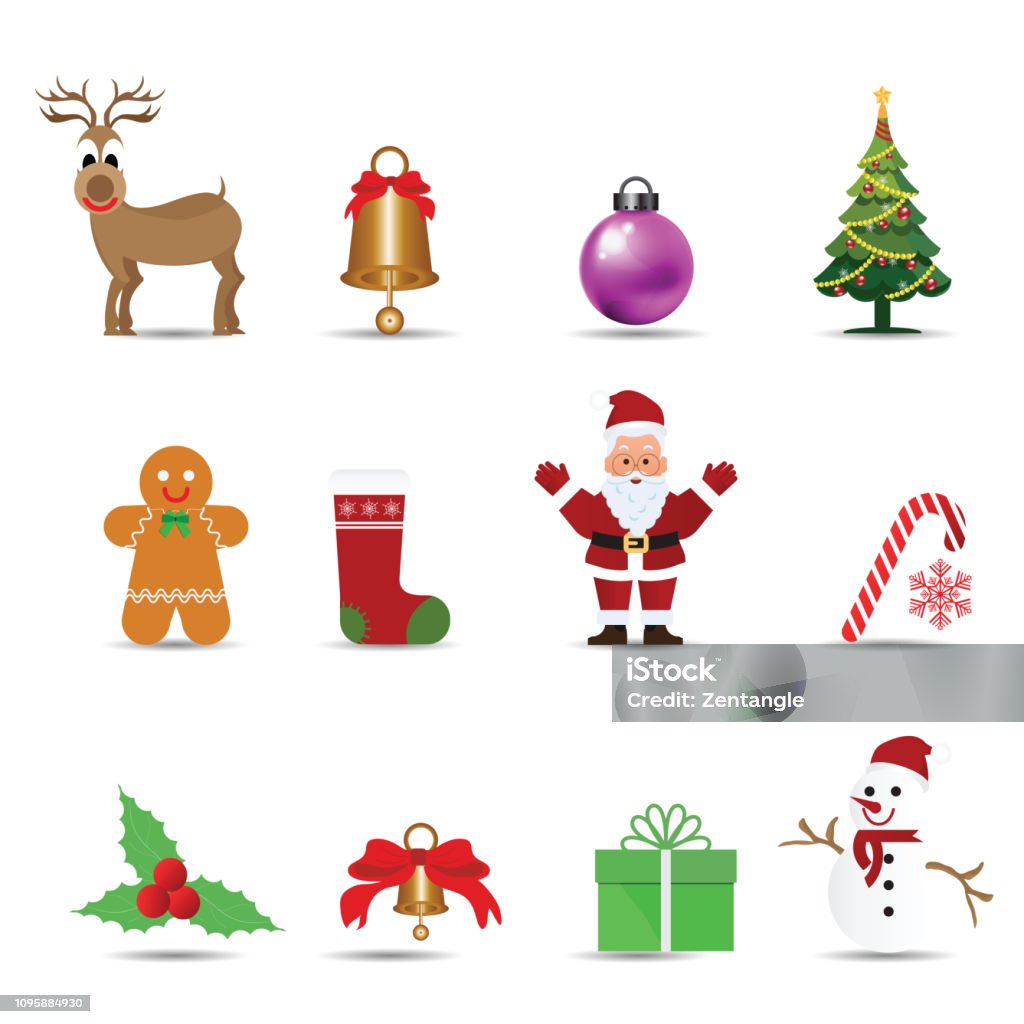 크리스마스 장식 장식의 설정 크리스마스에 대한 스톡 벡터 아트 및 기타 이미지 - 크리스마스, 겨울, 계절 - Istock