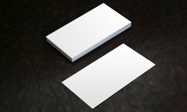 istock Business card mock up on leather background 1095889028