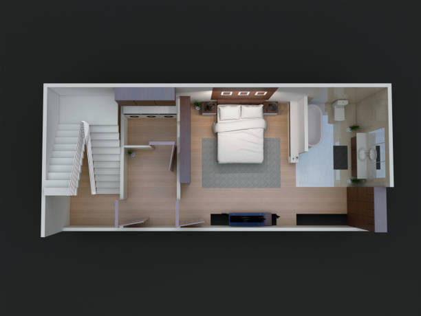 istock 3d floor plan of a small residence 1095889892