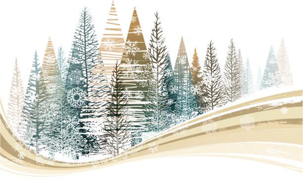 znak ośnieżonej - holiday background stock illustrations