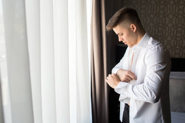 istock Young Groom prepared to get married. Marriage and wedding concept image. 1095897210