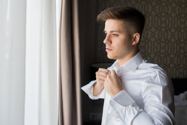 istock Young Groom prepared to get married. Marriage and wedding concept image. 1095897240