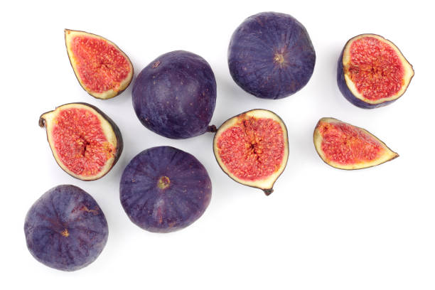 istock fig fruits isolated on white background with copy space for your text. Top view. Flat lay pattern 1095903524
