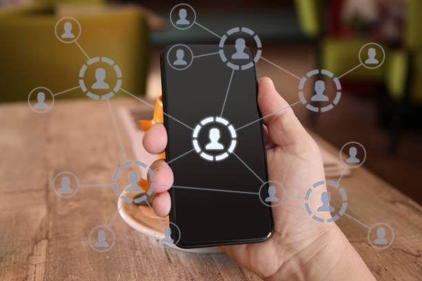 istock Social media icon computer network connection community people mobile phone app 1095911952