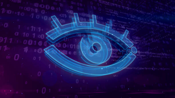istock Cyber spying digital concept with spy eye 3D illustration 1095920062