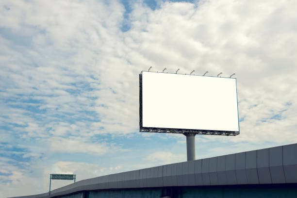 istock Blank Billboard with blue sky for outdoor advertising poster 1095923910