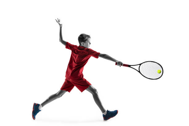 istock Young tennis player isolated on white 1095942436