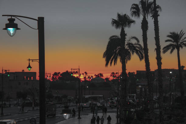 istock Sunset in city's view 1095943646