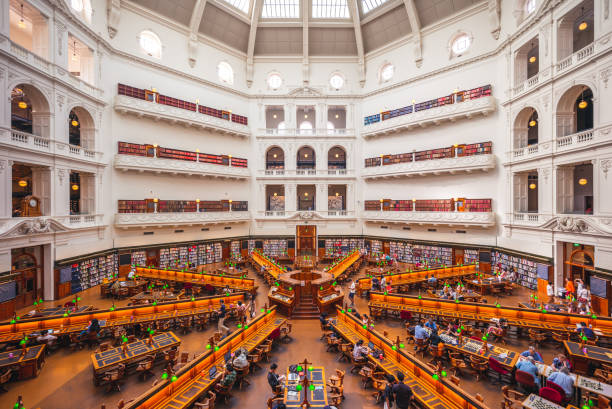 The La Trobe Reading Room of state library of victoria, designed to hold over a million books and up to 600 readers