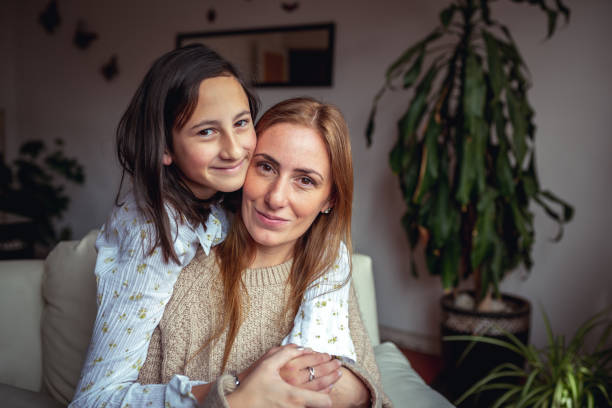 Portrait mother and daughter.