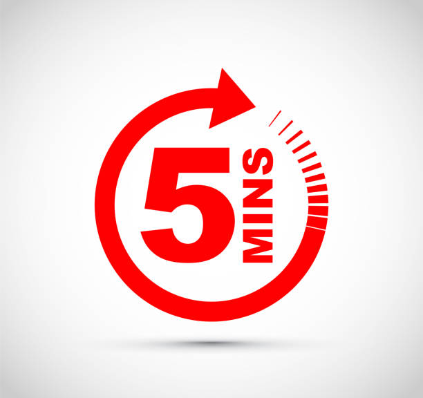 five minutes icon five minutes icon five minutes stock illustrations