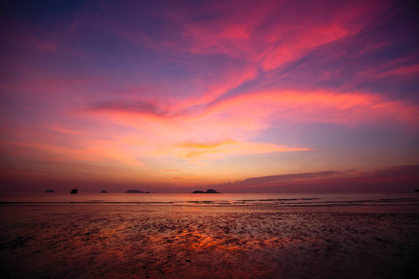 istock Twilight sky over the Sea beach. 1095973936