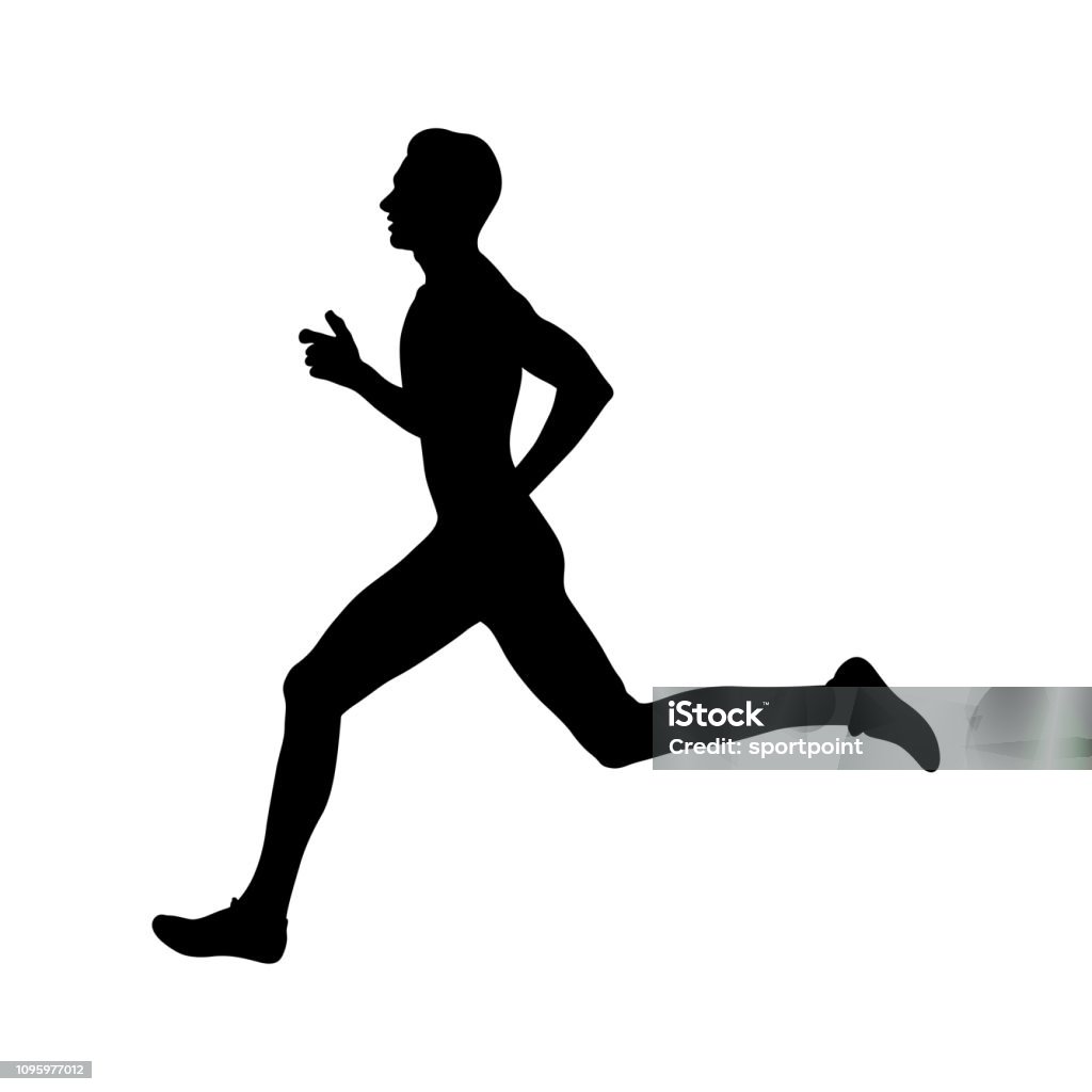 Runner Man Man Runner Athlete Running Stock Illustration - Download Image Now - In ...