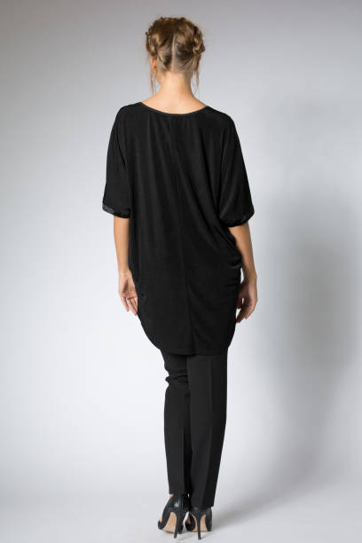 istock Beautiful woman posing in black clothes 1095982980