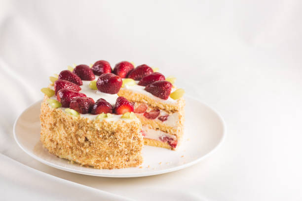 istock Sweet strawberry cake 1095987042