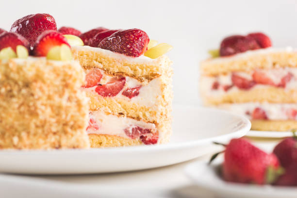 istock Sweet strawberry cake 1095988186