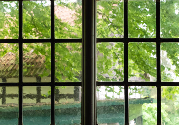 istock The window of an old farmhouse inside 1095990530