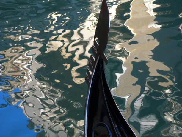 istock Gondola and reflections in Venice 1095994970