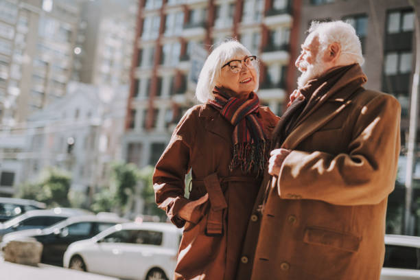 istock Beautiful senior couple looking at each other and smiling 1096001880