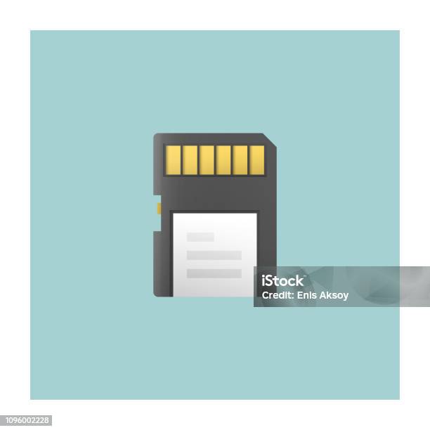 Memory Card Icon Stock Illustration - Download Image Now - Computer Chip, Backup, Business