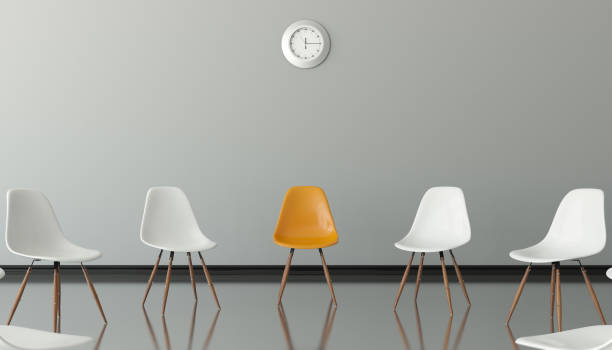 istock Different Colored Chair In Meeting Room 1096004030