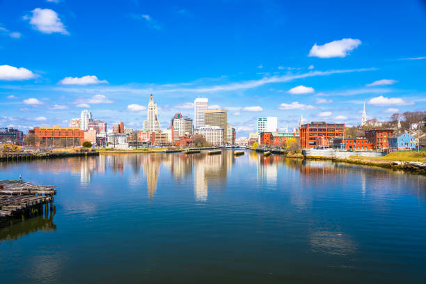 istock Providence, Rhode Island, USA downtown skyline on the river. 1096008786