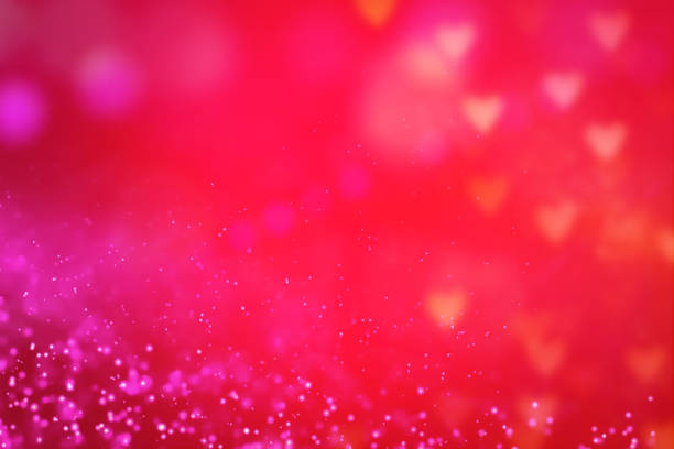istock greeting card with colorful heart in the background for Valentines Day 1096024876