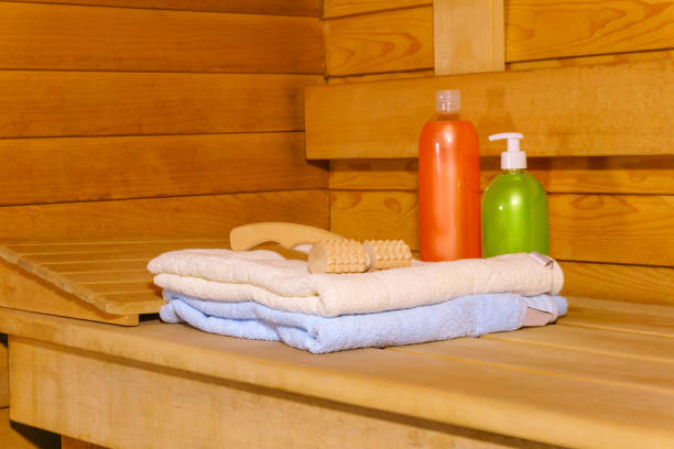 istock Interior of a modern Russian banya 1096027866
