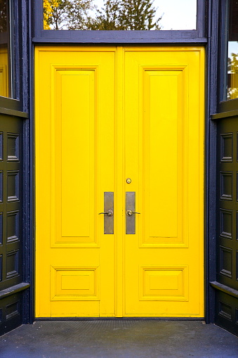 Yellow Business Entry Door