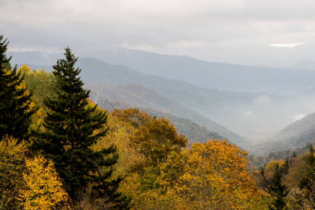 istock Smoky Mountains valley in fall colors. 1096043670
