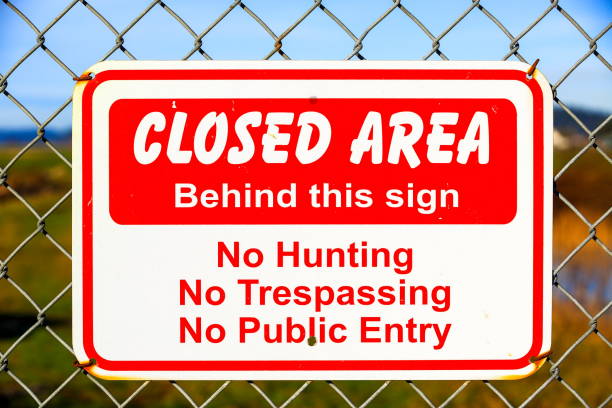 istock Closed Area Sign in public park 1096046090