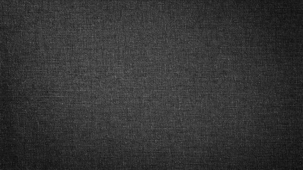 Dark black white linen canvas. The background image, texture.