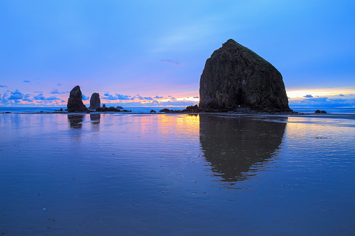 Sunset at Cannon Beach, Oregon-USA