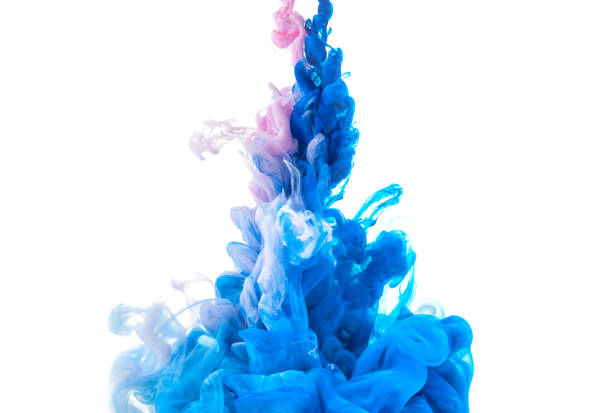 istock Abstract paint splash isolated on white background - Image colourful ink. 1096061522