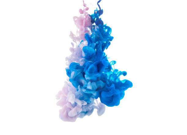 istock Abstract paint splash isolated on white background - Image colourful ink. 1096061524